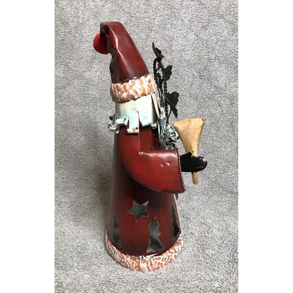 Hand Painted Metal‎ Santa Figurine Christmas Decor 11